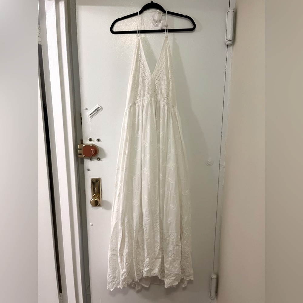 White halter dress